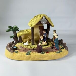 Gemmy Nativity Scene Christmas Light Up Musical Narrator Jesus Birth Story WORKS